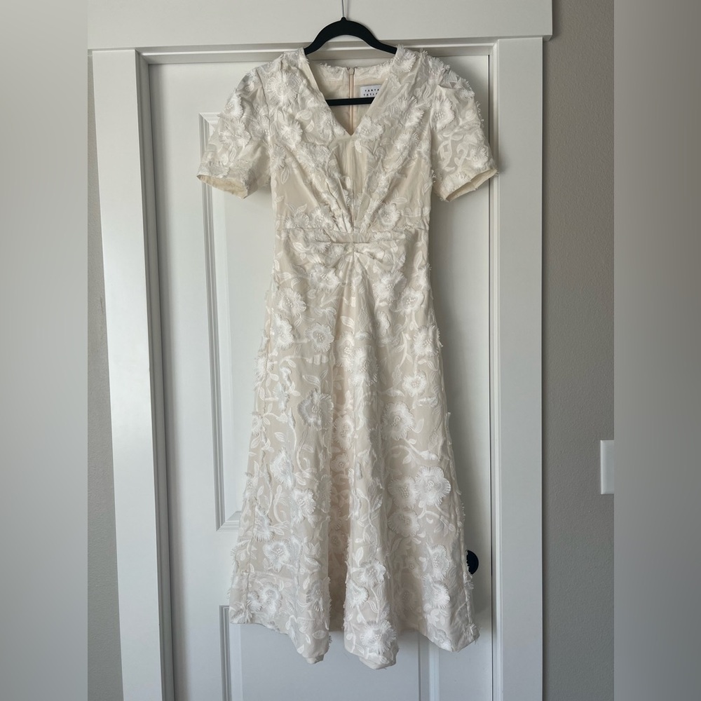 Tanya Taylor Doris Dress Cream/White Size 0 NWT Retails $575